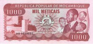 Mosambik p132a 1000 Meticais 1983